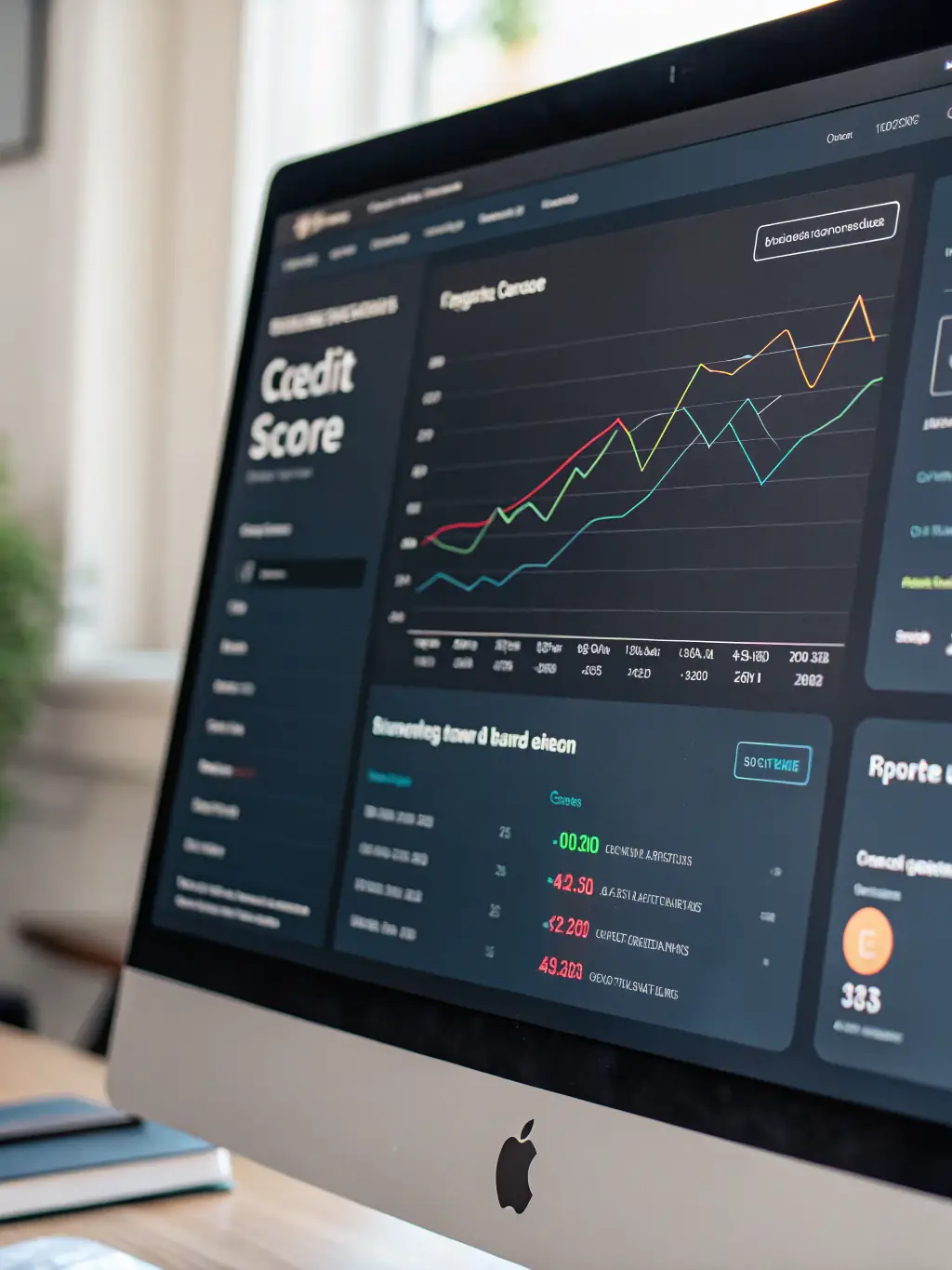 A graph showing an upward trend in credit scores, symbolizing improvement and financial growth.
